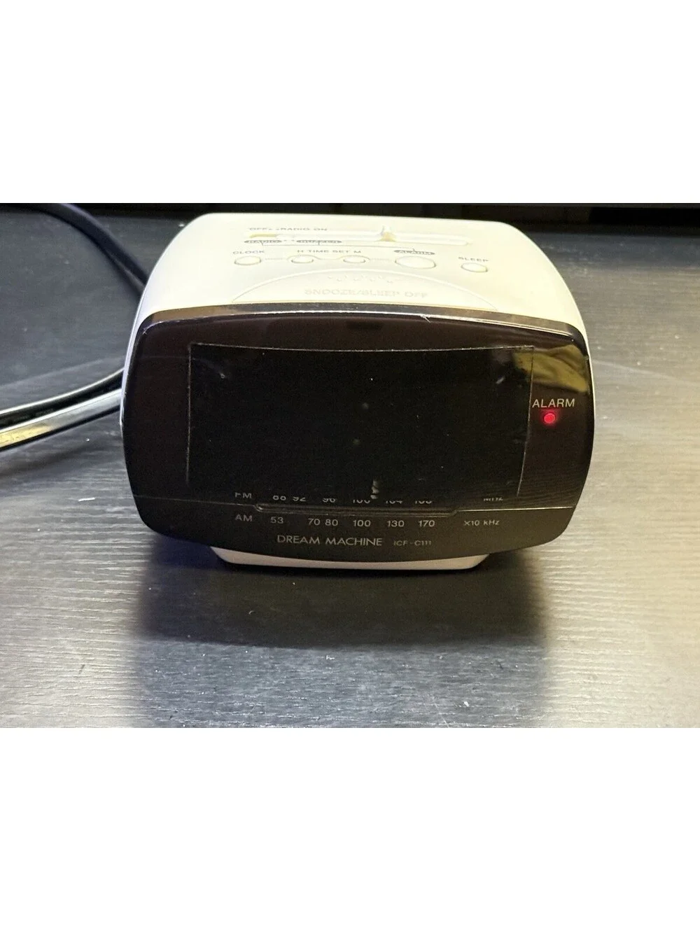 Vintage Sony Dream Machine ICF-C111 AM/FM Alarm Clock Radio White Tested